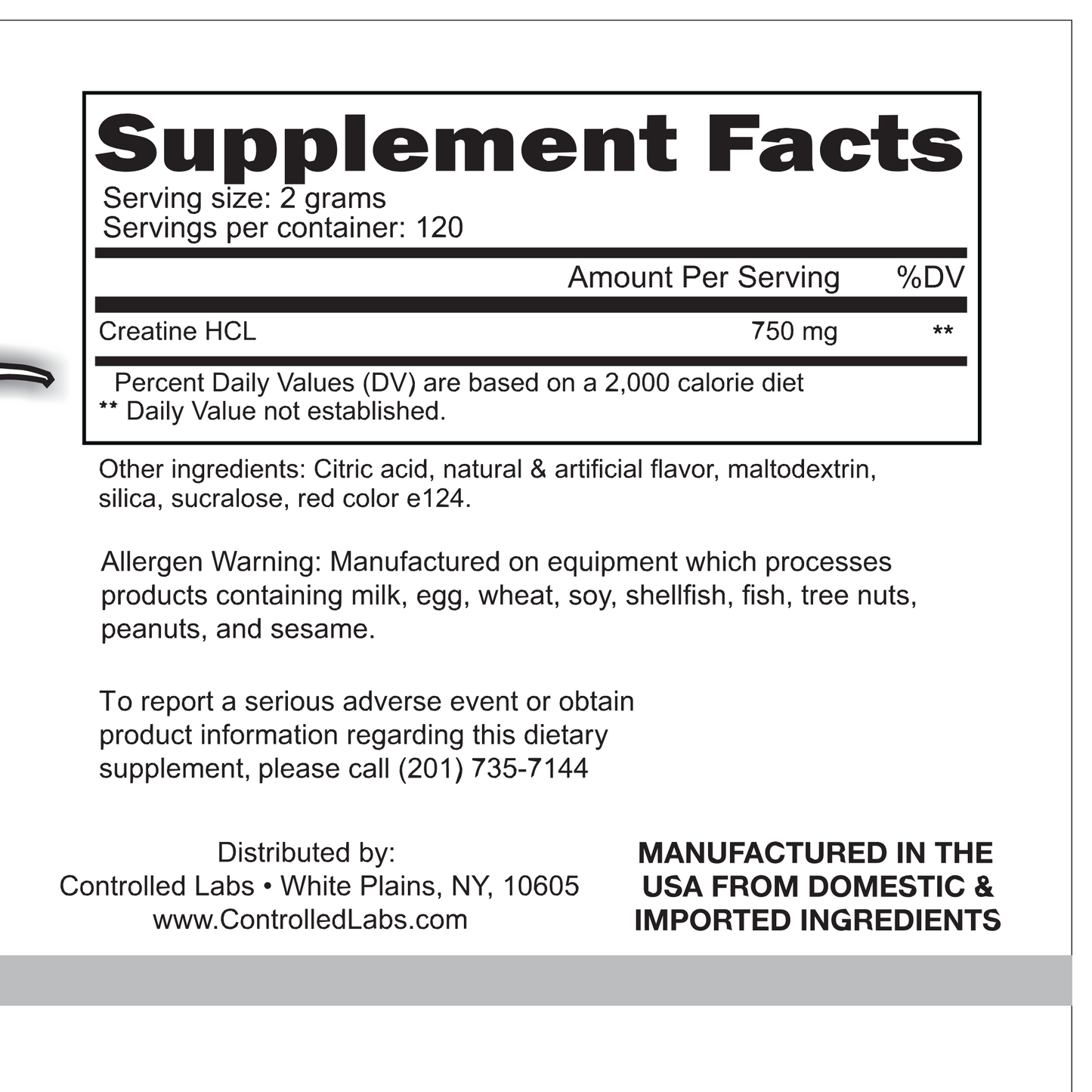 Creatine HCL (Egypt) | SupplementFacts