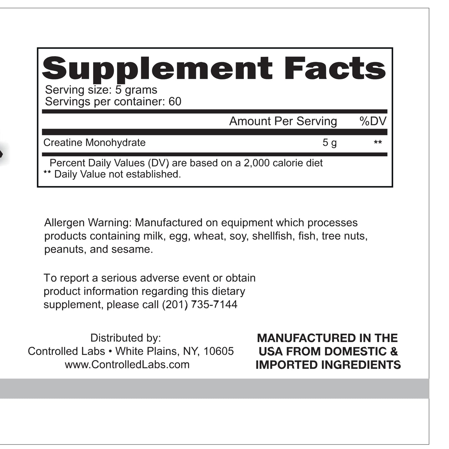 Creatine (Egypt) | Supplement Facts