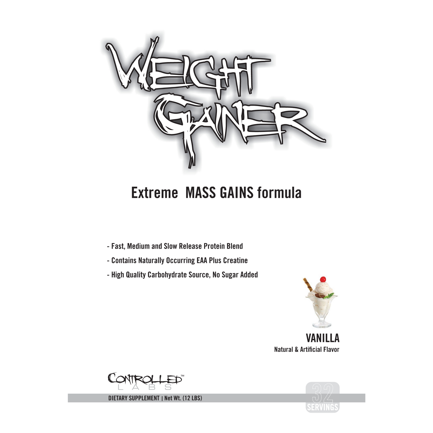 Weight Gainer Vanilla Front