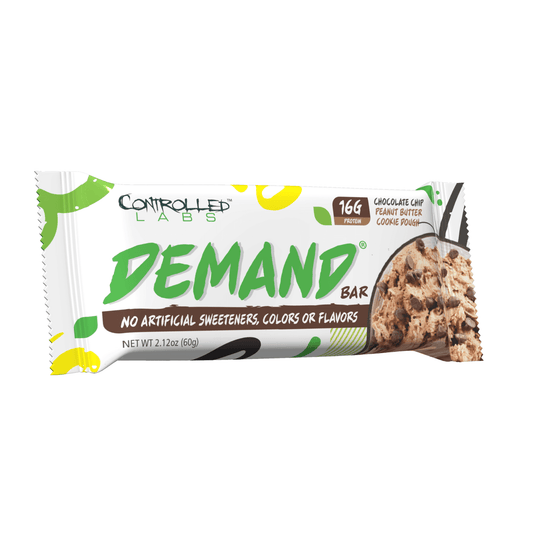 Controlled Labs Demand Protein Bar Chocolate Chip Peanut Butter Cookie Dough Single Bar