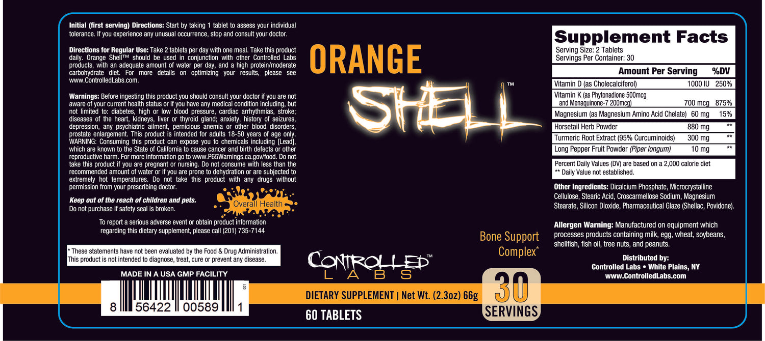 orange shell 30 label