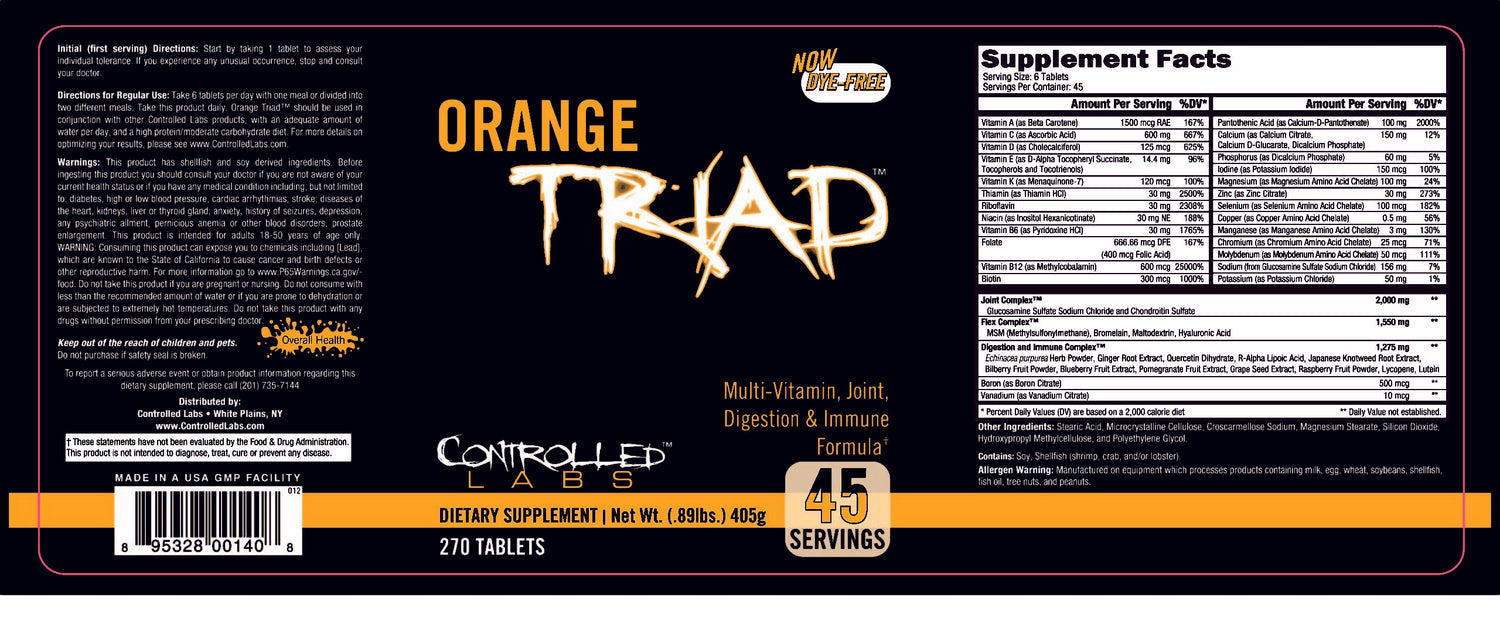 orange triad 45 label
