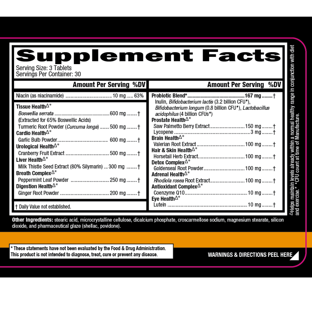 Orange Health IQ supplement facts